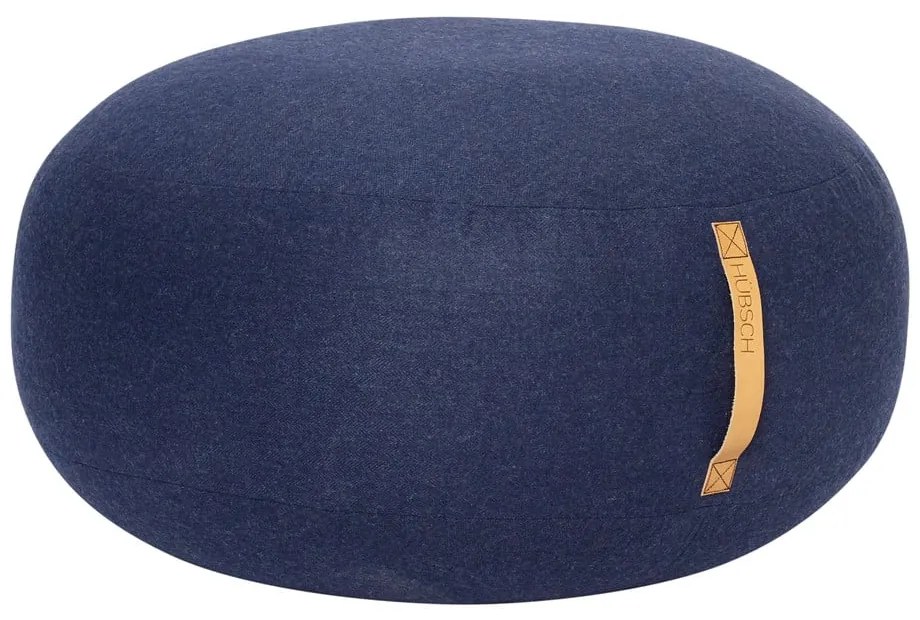 Тъмносин пуф Turenio, ø 70 cm Mochi - Hübsch