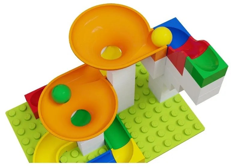 Комплект допълнителни части за писта за топчета , 44 бр. - Hubelino