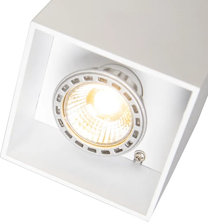 Дизайнерски повърхностен прожектор бял GU10 50mm - Qubo