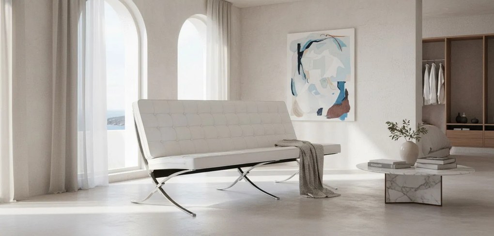 Триместен диван Casablanca-бял