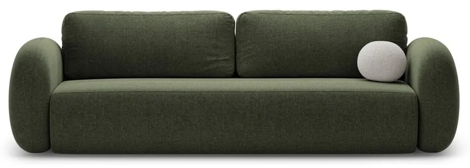 Зелен шенилов сгъваем/с място за съхранение диван 262 cm Tonale – Cosmopolitan Design