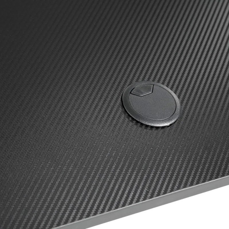 Геймърска компютърна маса 120 x 60 cm с поставка за слушалки и напитки