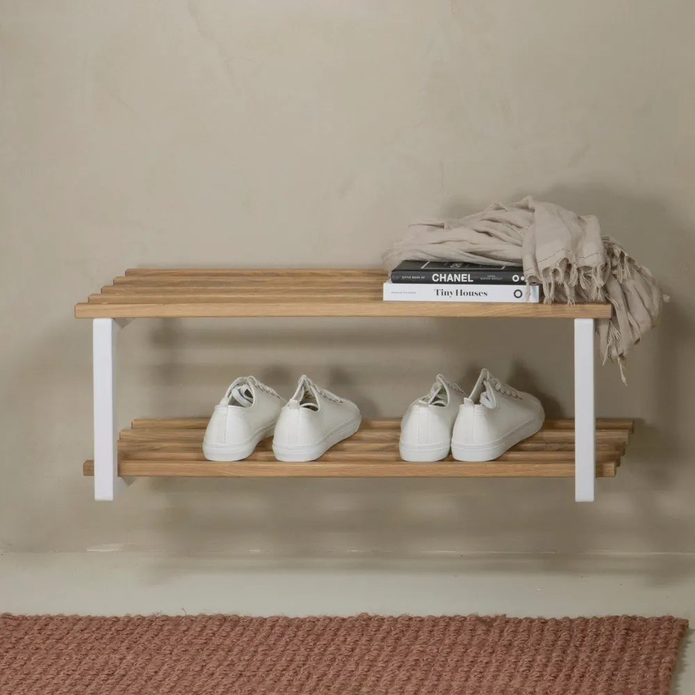 Бяла/в естествен цвят метална висяща стойка за обувки 71x26x34 cm Marco – Spinder Design