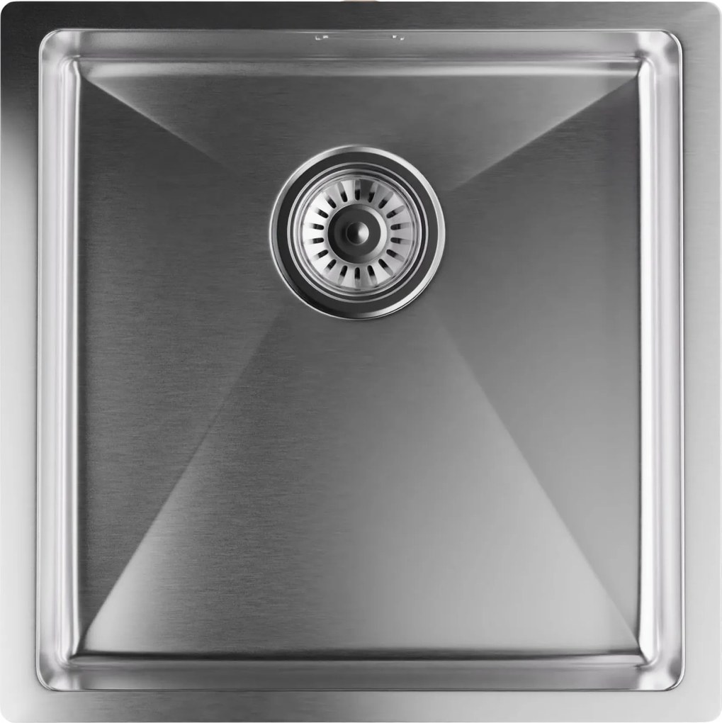 Klarstein Кухненска мивка TitanSteel 45 x 45 см (LxW) с повърхност, устойчива на ръжда, драскотини и топлина
