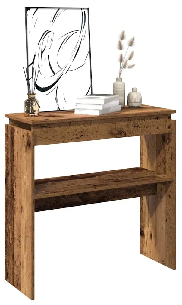 856626 vidaXL Конзолна маса от старо дърво 102x30x80 cm Инженерна дървесина