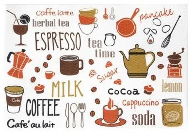 Подложка за хранене COFFEE TIME 45x30см PVC (0193668) - Horecano