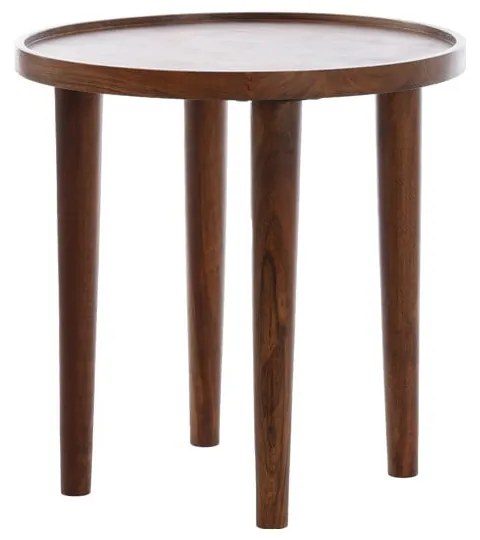 Кръгла странична масичка от масивна акация ø 49 cm Qiano – Light & Living