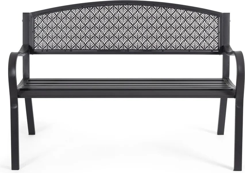Антрацитна метална градинска пейка Lizette – Bizzotto