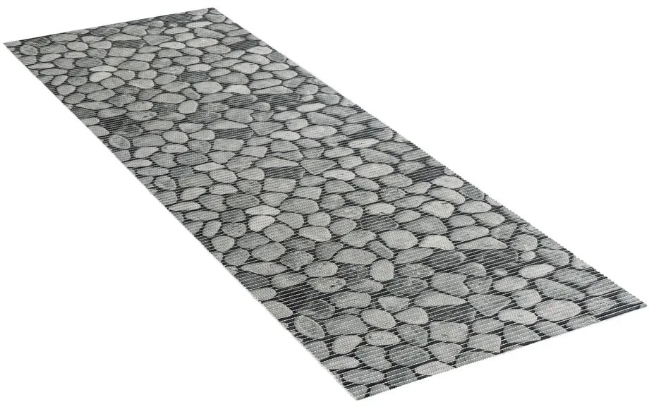 Сива пластмасова постелка за баня 65x200 cm Sassi - Wenko