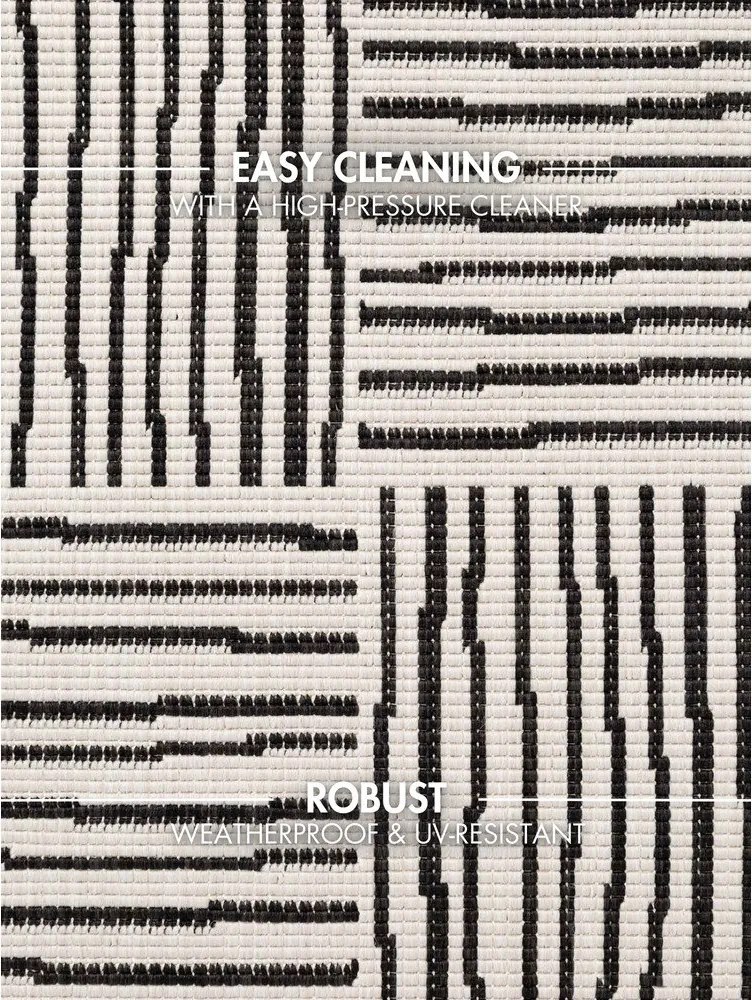 Черен/кремав килим за открито и закрито 160x230 cm Haringey Nightingale – Ted Baker