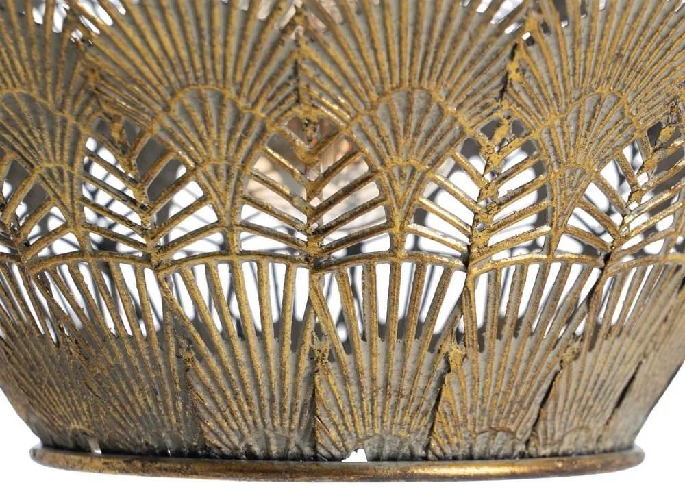 Висящо осветително тяло в златист цвят с метален абажур ø 47,5 cm – Ixia