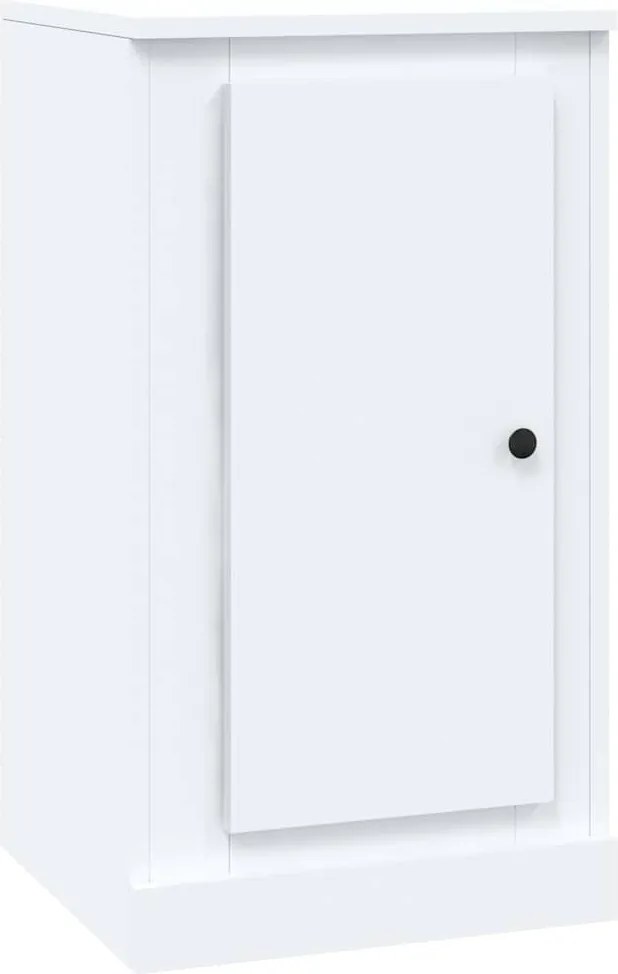 816200 vidaXL Страничен шкаф, бял, 37,5x35,5x67,5 см, инженерно дърво