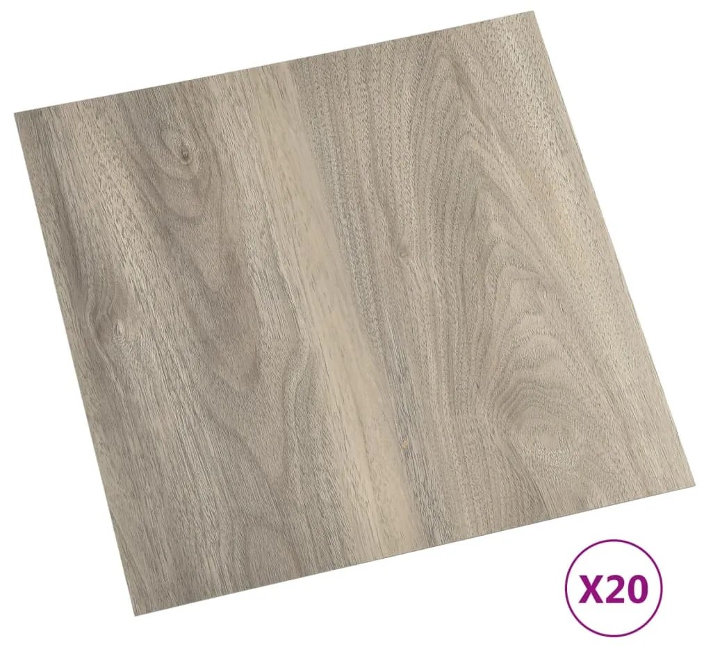 330157 vidaXL Самозалепващи подови дъски 20 бр PVC 1,86 м² таупе