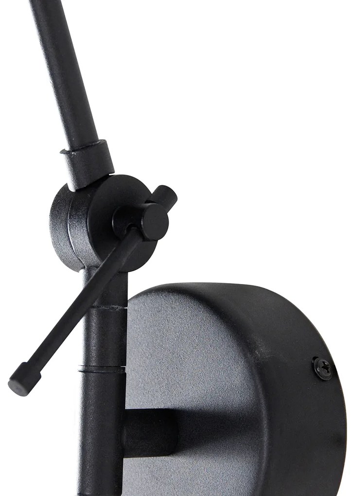 Модерна стенна лампа черна регулируема - Blitz