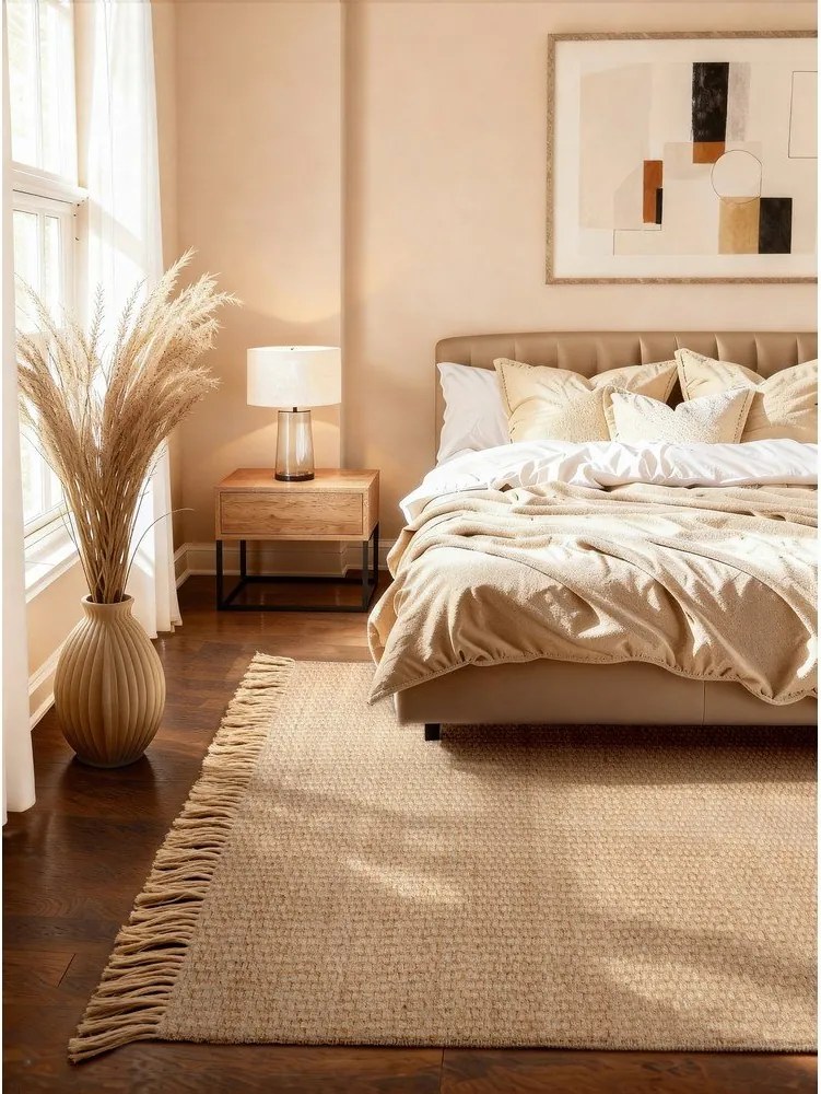 Двустранен/ръчно изработен ютен килим в естествен цвят 160x230 cm Fjord – Hanse Home