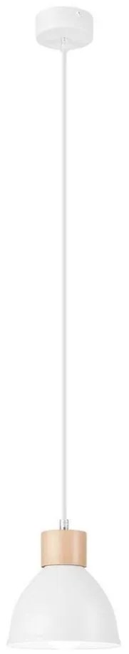 Висящ полилей NICO 1xE27/60W/230V бял