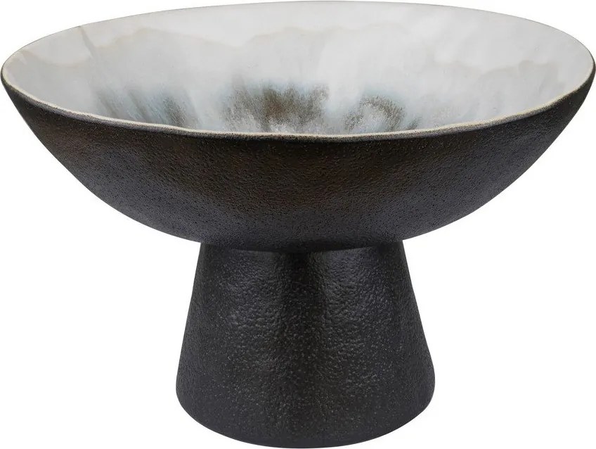 Глинена купа в цвят цлонова кост и черно ø 31,5 cm By Hand – Mette Ditmer Denmark