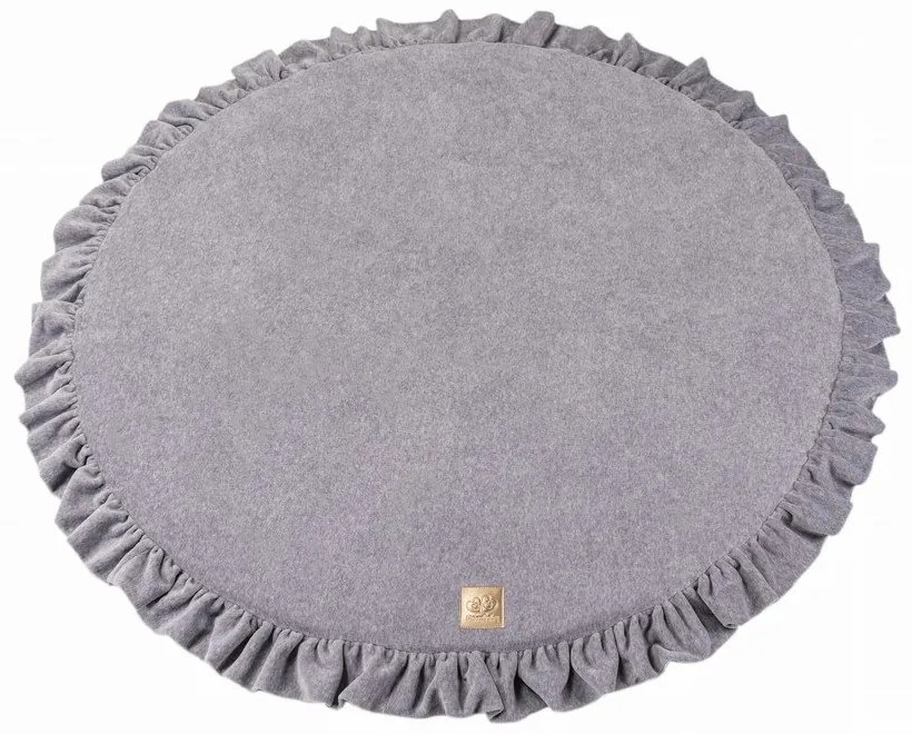 Сиво детско килимче за игра ø 100 cm – Meowbaby