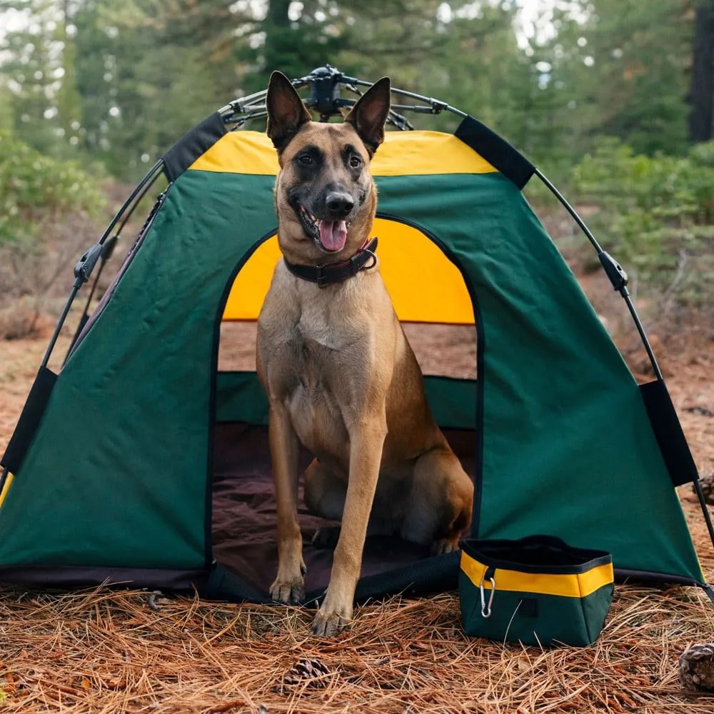 Текстилна сгъваема купа за пътуване ø 18 cm Moss - P.L.A.Y.