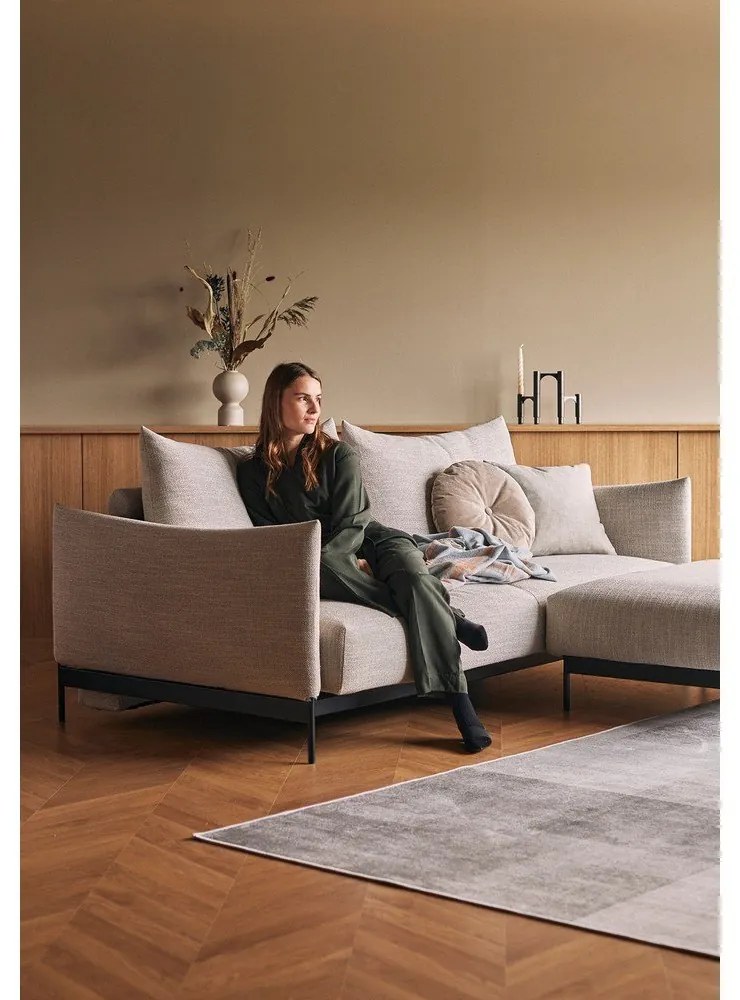 Бежов разтегателен диван Malloy - Innovation