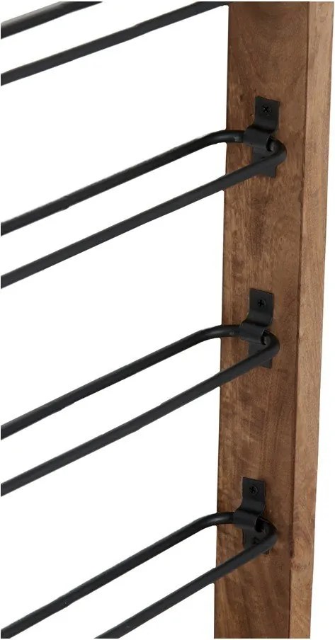 Черен стенен стелаж за 6 бутилки вино Sorrento - Light &amp; Living