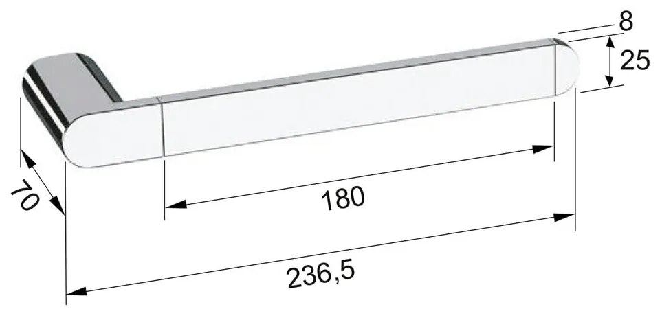 Матово черна стенна месингова поставка за кърпи Flori – Sapho