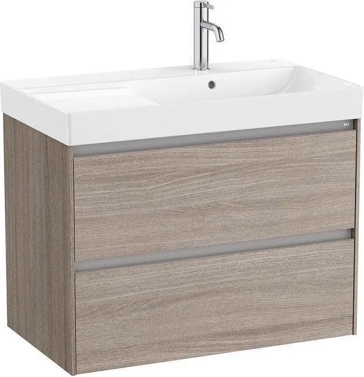 Долен шкаф за умивалник Ona 80 x 46 x 56.5 cm, десен, дървесно тъмно