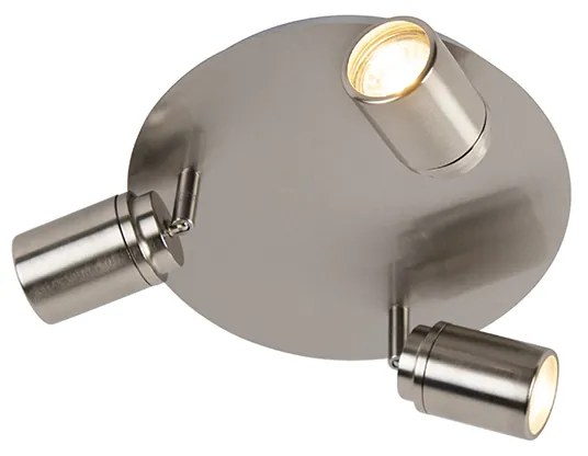 Модерен баня прожектор стомана 3-светлина IP44 - Ducha