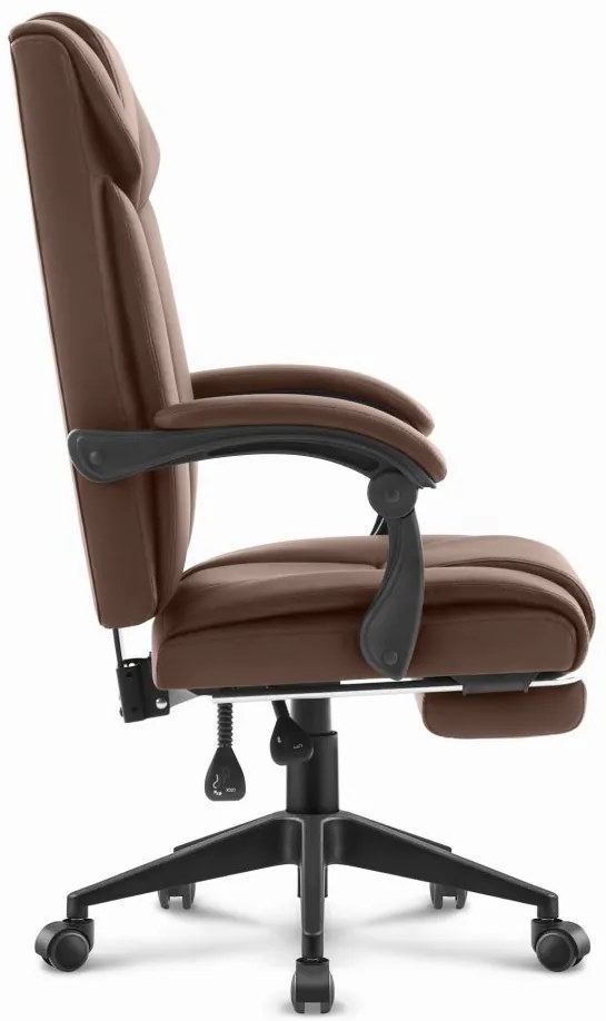 Офис стол HC-1029 BROWN с поставка за крака