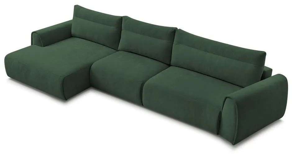 Тъмнозелен ъглов диван Aden – Bobochic Paris