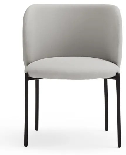 Светлосиви тапицирани трапезни столове в комплект 2 бр. Mogi – Teulat