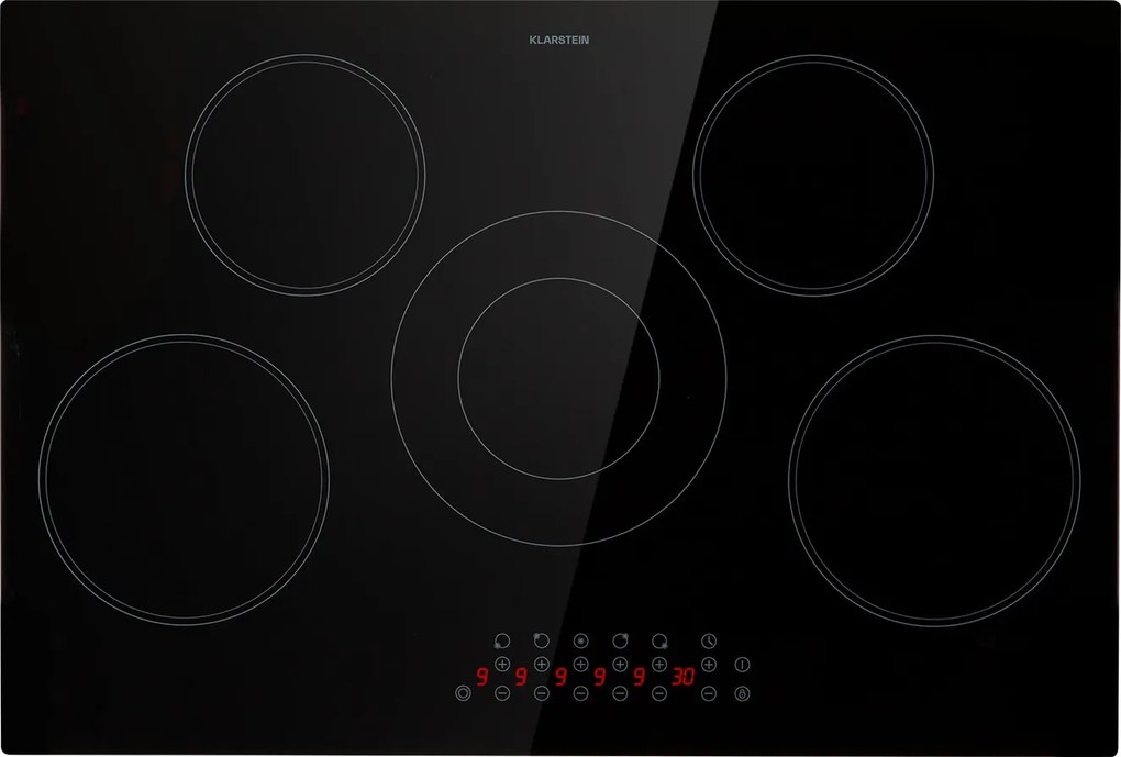 Klarstein Virtuosa 5, плот за вграждане, 5 зони, 8200W, стъклокерамика