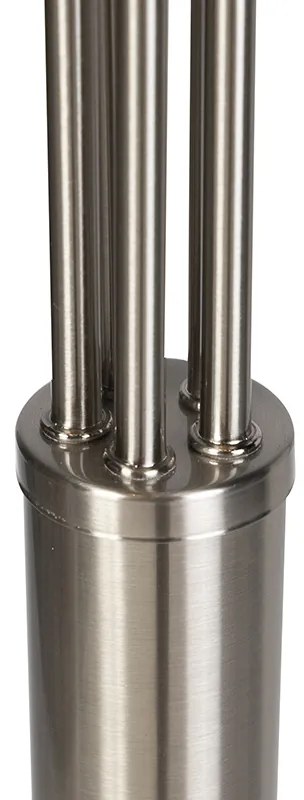 Дизайнерска подова лампа стомана 5-светлина - Sixties Marmo