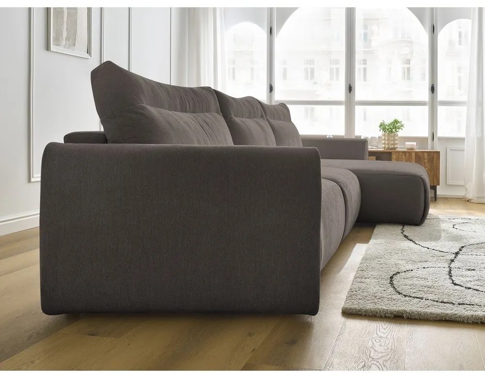 Кафяв ъглов диван Aden – Bobochic Paris