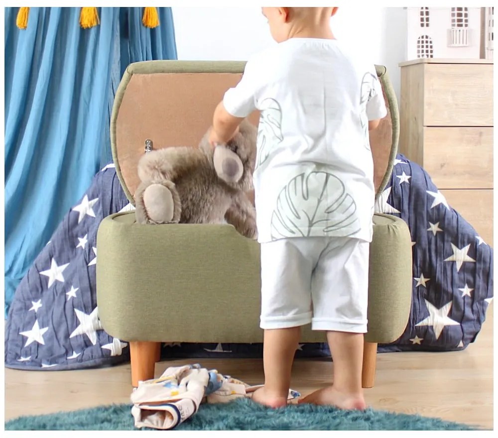 Светлозелена детска пейка Moouv – Hanah Home