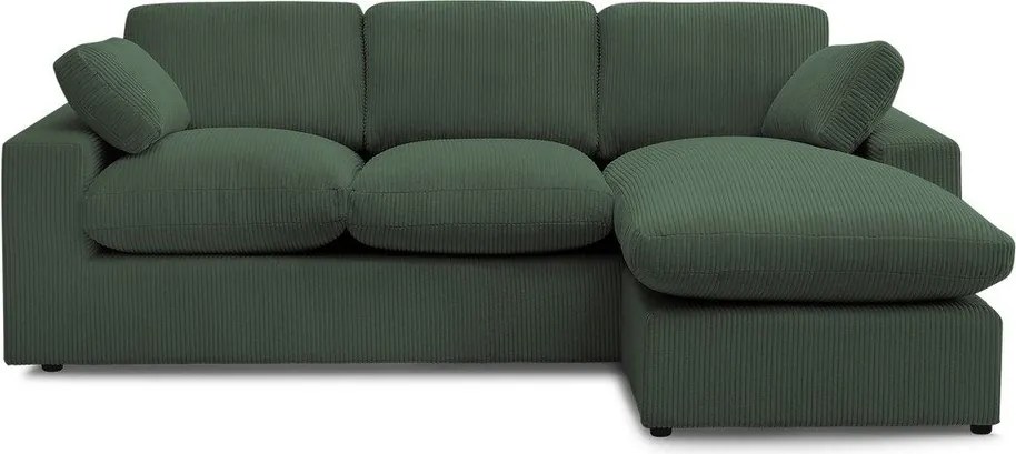 Зелен ъглов диван от рипсено кадифе Belair – Bobochic Paris