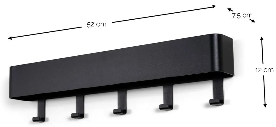 Кафяво-сива метална стенна закачалка с рафт 52 cm Dax Play – Spinder Design