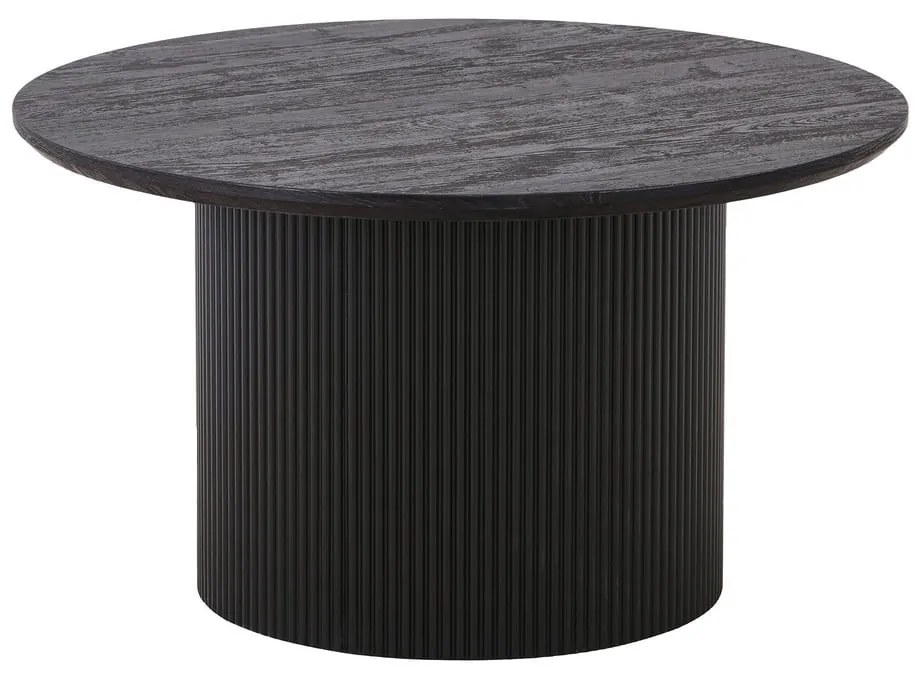 Тъмнокафява кръгла масичка за кафе от декор от топола ø 80 cm Boavista – House Nordic