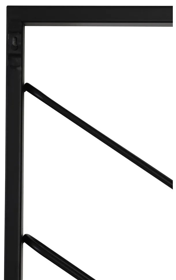 Черен стенен метален стелаж за вино брой бутилки 8 36x160x6 cm Malbeo – Light &amp; Living