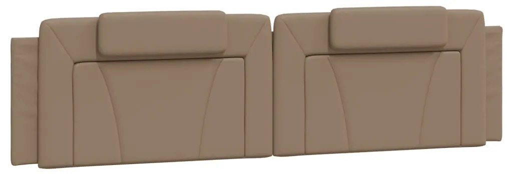 374818 vidaXL Мека табла за легло, капучино, 200 см, изкуствена кожа