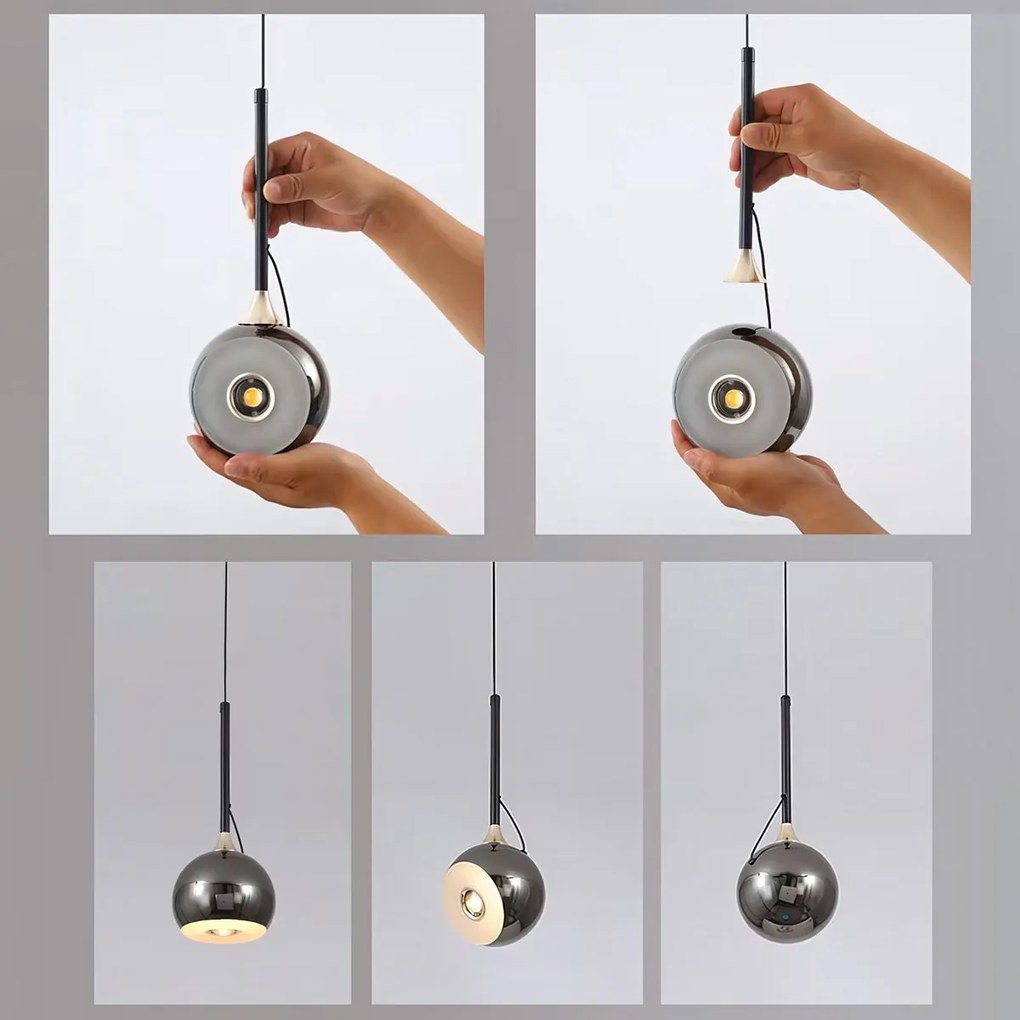 Пендел LED G087-1CP BLACK CHROME