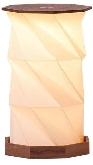 Светлинна декорация с USB в тъмно естествен цвят ø 12 cm Twist Hexagon – Gingko