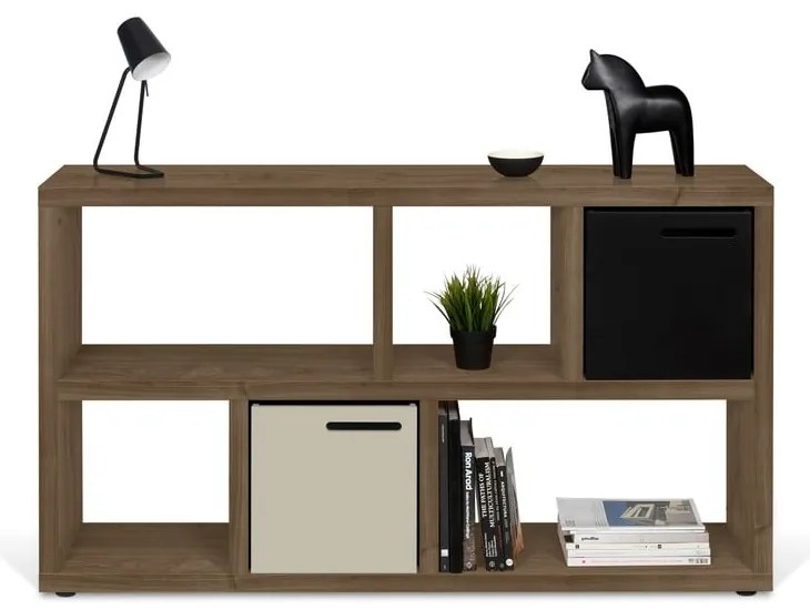 Кафява библиотека от декор от орех 150x83 cm Berlin – TemaHome