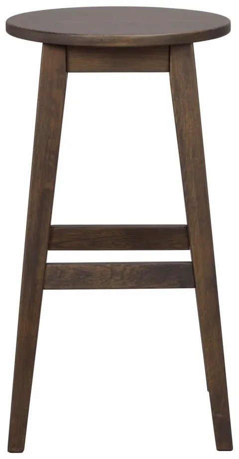 Тъмнокафяви бар столове в комплект 2 бр. от масивен дъб (височина на седалката 65 cm) Austin – Rowico