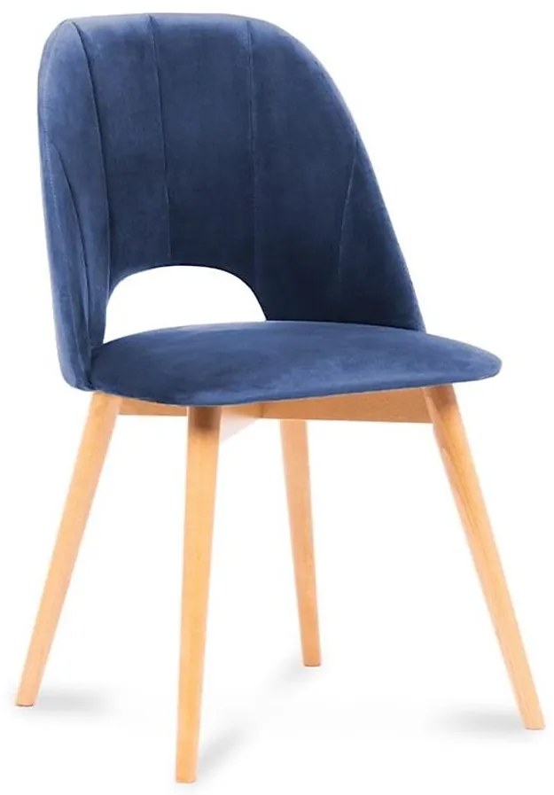 Трапезен стол TINO 86x48 см тъмносин/светъл дъб