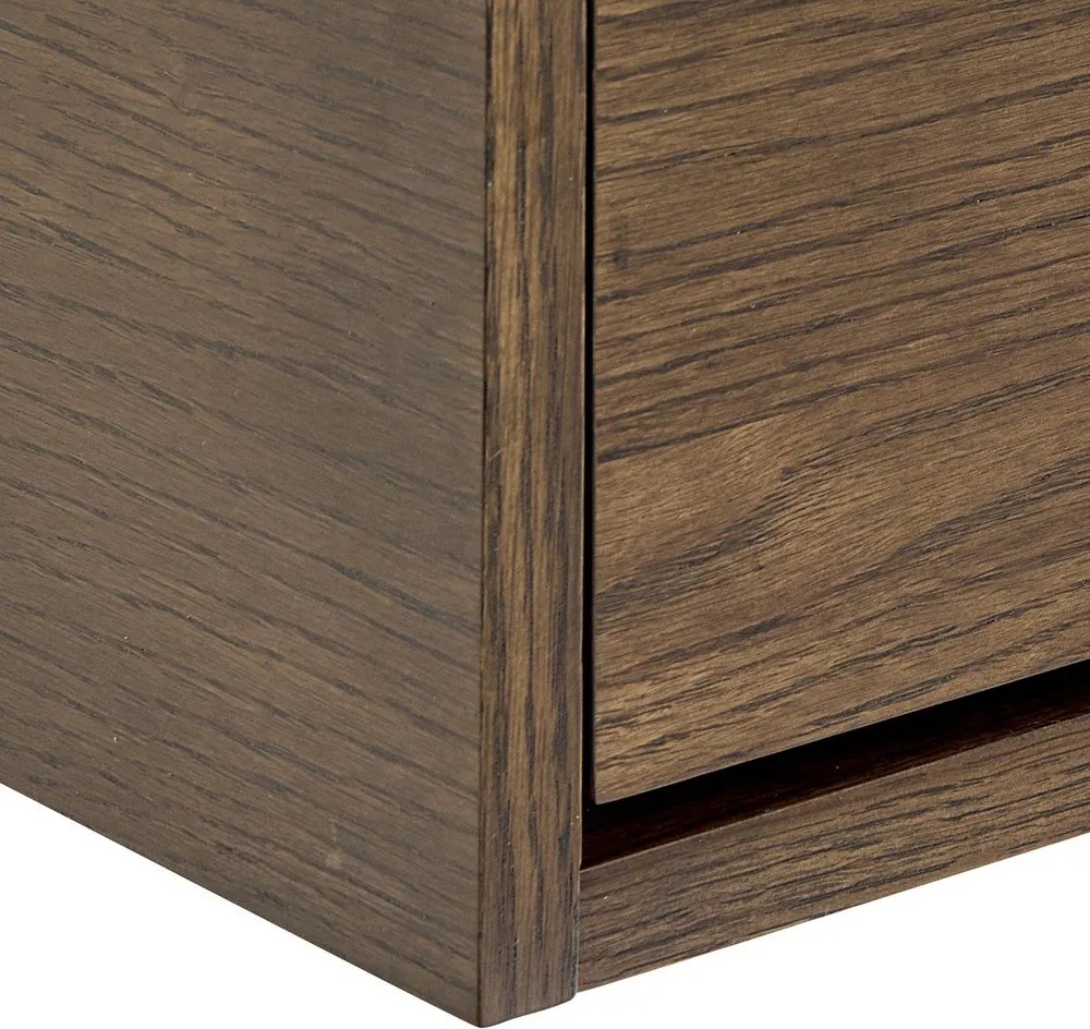 Нощно шкафче от декор от дъб в тъмно естествен цвят Monfort – Actona