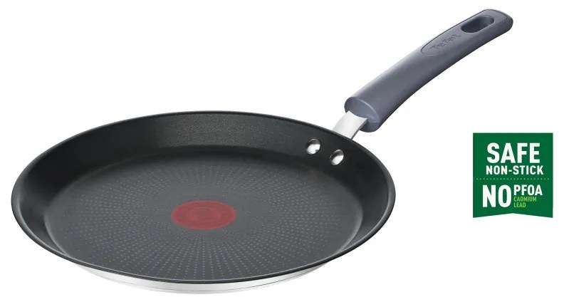 Тиган за палачинки Tefal G7313855 Daily Cook, 25 см, Незалепващо покритие, Thermo-signal, Индукция, Инокс