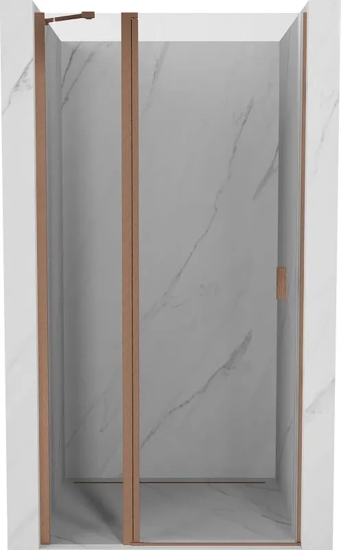 Mexen Mist врати за душ кабина, отварящи се 80 см, прозрачни, четкана мед - 8A4-080-000-65-00