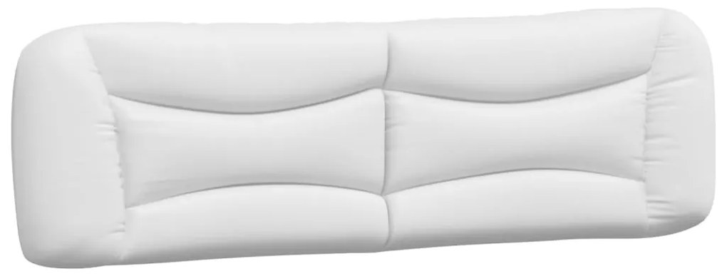 374608 vidaXL Мека табла за легло Hvar, бяла, 180 см, изкуствена кожа