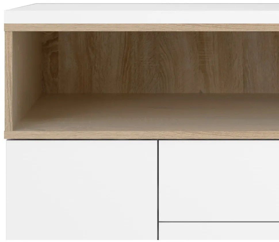 Бял скрин 176x90x49 cm Roomers – Tvilum